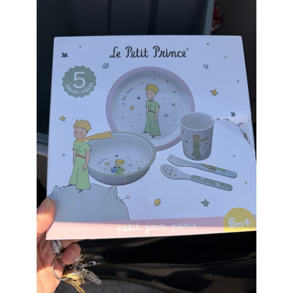 NIB Petit Jour Paris 5 Piece Dinnerware Set (The Little Prince and the Stars)
